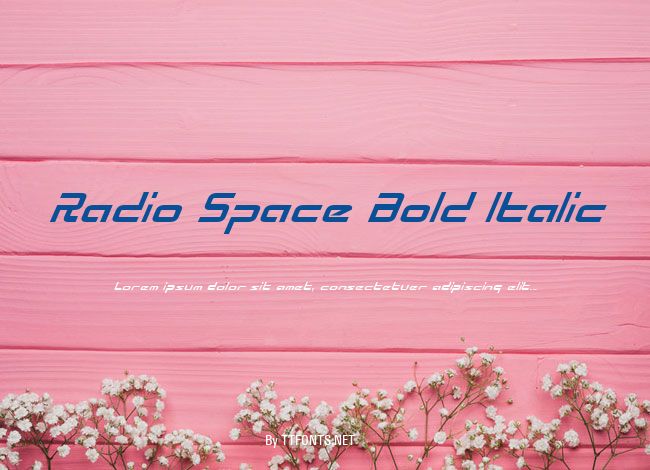 Radio Space Bold Italic example